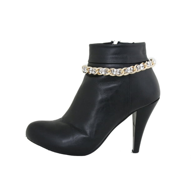 Black Boots Gold Chain