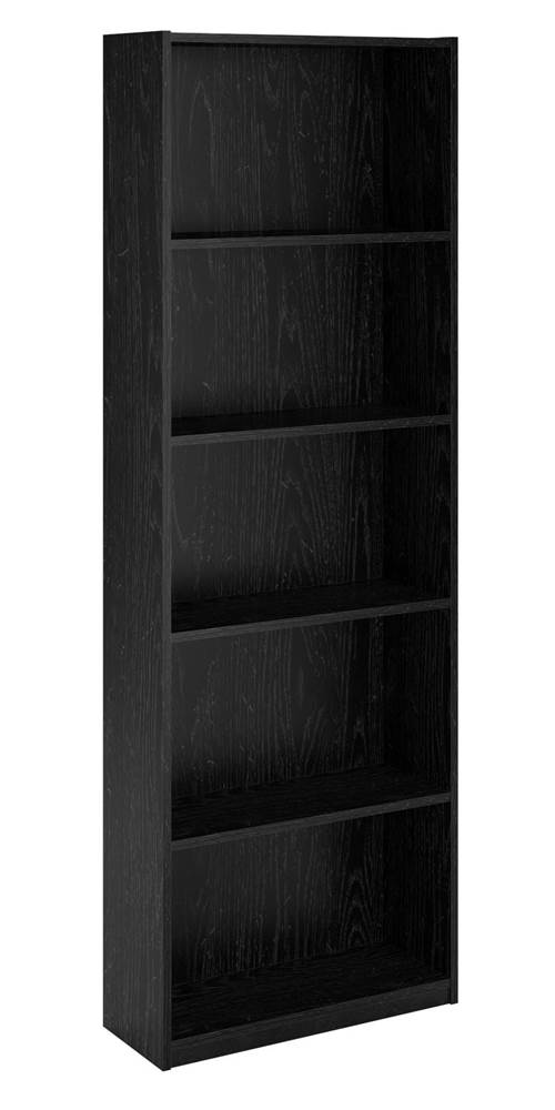 5-Shelf Bookcase in Black Ebony Ash Finish - image 4 of 4