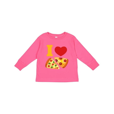 

Inktastic I Love Pizza Boys or Girls Long Sleeve Toddler T-Shirt
