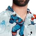 thumbnail image 5 of Ice Hockey Men's Hawaiian Printed Short Sleeve Button Down Casual Beach Shirt's, Unisex, 5 of 6