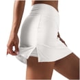 thumbnail image 4 of BLVB Women's Athletic Skort with Built-In Shorts Tennis Skirt Crossover Waist Side Slit Workout Golf Yoga Shorts, 4 of 5