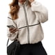 thumbnail image 2 of Abrigo de Mujer Informal con Solapa, Cremallera , Forro , Larga, Corte Oversize, Cálido, Ideal para el Invierno, con Bolsillos Albaricoque S, 2 of 7