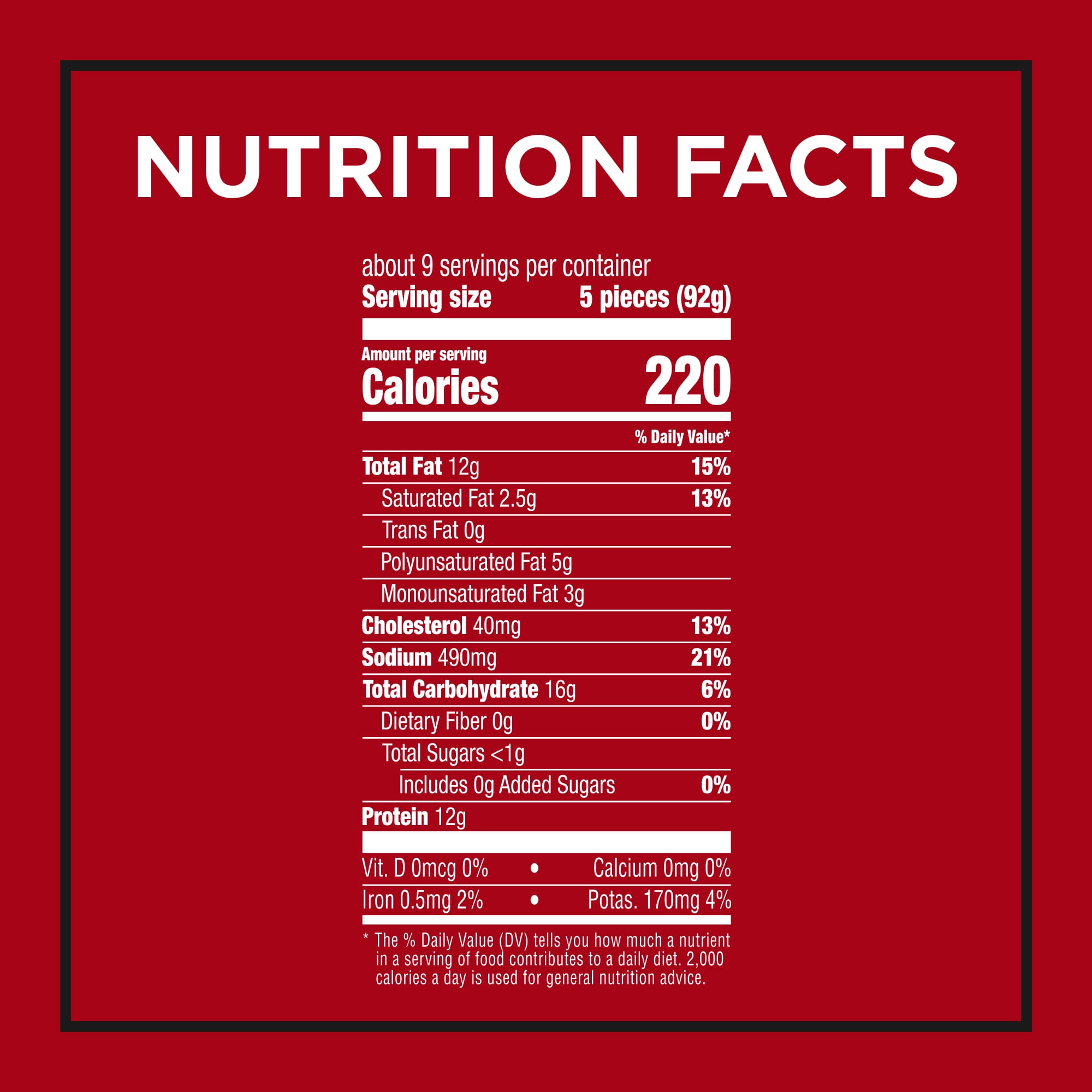 Banquet Chicken Breast Nuggets, 12g Protein per Serving, Frozen Meal, 30 oz.