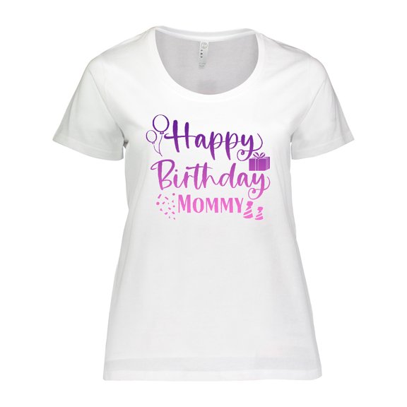 Inktastic Purple Happy Birthday Mommy Women's Plus Size T-Shirt