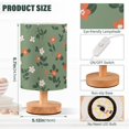 thumbnail image 3 of Bedside Desk Lamp LED Bulb Night Light USB Power Fabric Lampshade Table Lamps Flowers with Leaves, 3 of 7