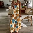 thumbnail image 3 of Autumn Harvest Maple Leaves Thanksgiving Design Sleeveless Dress Woman Fashion Long Dresses Women's Summer Suit Dress 2025, 3 of 7