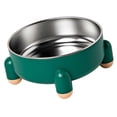 thumbnail image 2 of Tazón para perros Tazón de agua elegante liviano Portable sin deslizamiento Fácil de limpiar con múltiples usos Alimentador de alimentación resistente Amarillo verde, 2 of 8