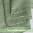 thumbnail image 2 of OVZME Sage Green Crushed Voile Sheer Curtains 63 inch Long 2 Panels, Lightweight Basement Window Shades for Bedroom Living Room,Each 42Wx63L inch, Sage Green, 2 of 7