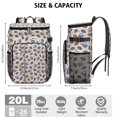 thumbnail image 3 of Travel Cooler Bag - Beige Background Football Helmets Pattern Camping Beer Cooler Backpack with Bottle Opener- Waterproof Insulated Picnic Backpacks - Cooler Bag for Beach, 3 of 6