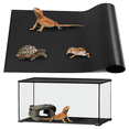 thumbnail image 3 of 4X Reptile Mat,Reptile Terrarium Substrate Liner for Leopard Gecko, Lizard,Snake,Reptile Flooring 18x36 Inch Black, 3 of 8