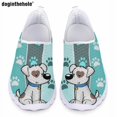 thumbnail image 1 of Zapatos de enfermera de moda para mujer de Doginthehole, zapatos planos casuales con dibujos de animales en colores artísticos, zapatos de malla transpirables y ligeros, 1 of 5