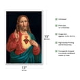 thumbnail image 2 of Sacred Heart of Jesus - Vintage Religious Art c.1880 - Master Art Print (Unframed) 13in x 19in, 2 of 4