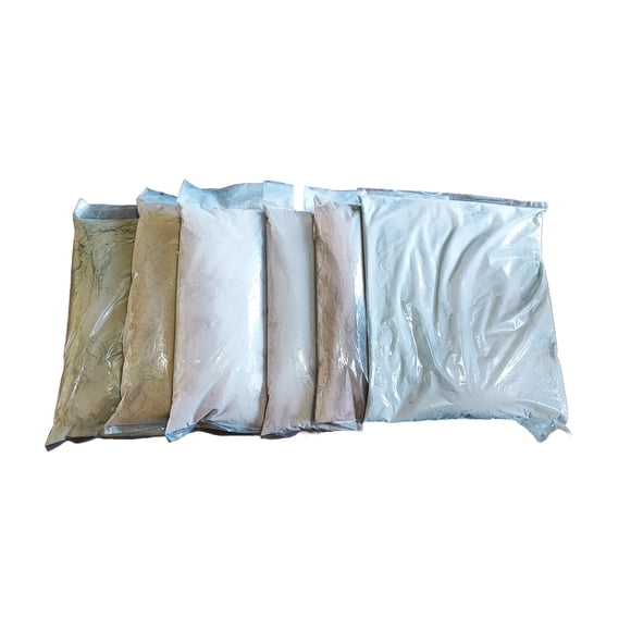 Arcilla Kit 6 Colores en Polvo 1 kg cada Barro.