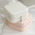 thumbnail image 2 of Mini joyero portátil ShuxiuWang de viaje 2 piezas Rosa Blanco, 2 of 5