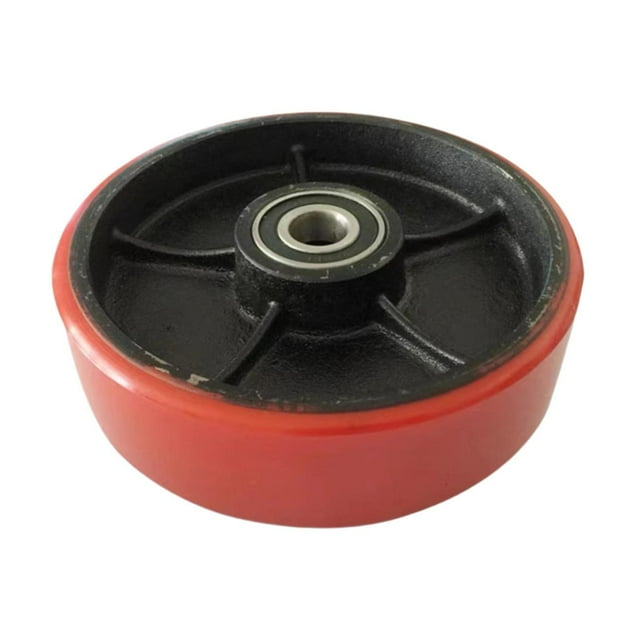 S SERENABLE Roue de Chariot de Palettes Hydraulique Fourche Élévatrice Roues à Roulette de Remplacement pour Sol Bull Rouge et Noir