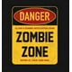 thumbnail image 1 of Letrero de metal Danger Zombie Zone, letrero vintage para cueva de hombre, letrero de pared retro, letrero de bar, tamaño: 16 x 12 pulgadas, 1 of 4