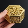 thumbnail image 6 of 1 Pc Retro Plastic Hollow Jewelry Storage Box Gold Silver Chocolate Candy Box Souvenir Trinket Organizer Wedding Favor Box Silver Hexagon, 6 of 6