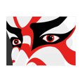 thumbnail image 1 of Ambesonne Kabuki Jigsaw Puzzle, Japanese Drama Face, Heirloom-Quality Fun Activity for Family Durable Cardboard, 1000 pcs, Black White Orange, 1 of 2