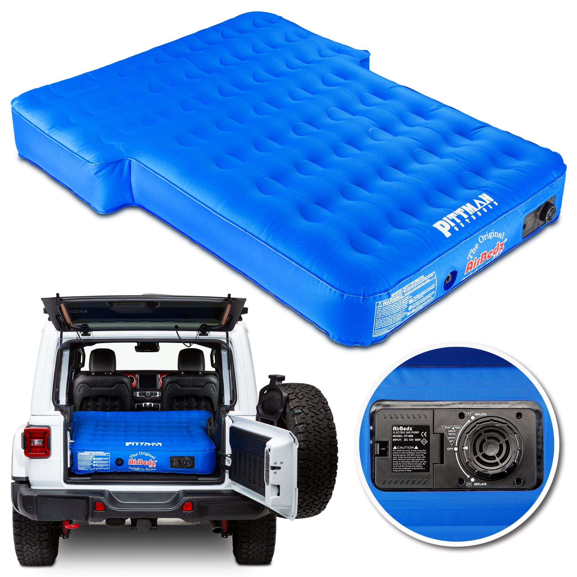 AirBedz PPI-BLU XUV by Pittman Outdoors Air Bed Mattress for Jeep, SUV & Crossovers with Rear Seats Down