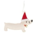 thumbnail image 1 of Decoración navideña Colgantes navideños Adorno de perro salchicha Niños Creativos Blanco, 1 of 6