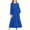 Blue, variant on Fesfesfes Girls Long Sleeve Solid Color Casual Dress with Side Pockets Round Neck A Line Swing Flowy Maxi Dress for Big Kids and Teens Everyday Play School(Army Green,14-15 Years)