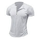 thumbnail image 1 of pstuiky Camisa de manga corta para hombre, Camiseta de manga corta para hombre, estilo casual, lisa, con cuello redondo y botones camisas casuales para hombre xl, 1 of 4