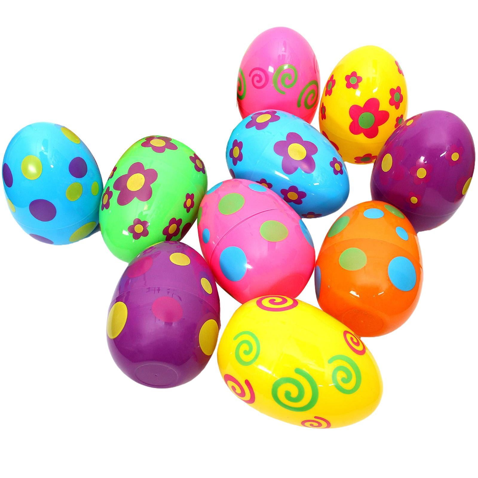 balikha 10Pcs Fillable Easter Eggs DIY Decorations Party Favors Creative Empty Easter Eggs for Gift Bag Fillers Easter Egg Girls