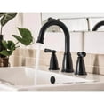 thumbnail image 2 of Moen Banbury Matte Black Widespread Bathroom Sink Faucet 8 - 16 in., 2 of 6