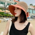 thumbnail image 6 of Travelwant Women Wide Brim Hat Hollow Breathable Summer Bucket Hat Bow Lady’s Sun Cap for Travel, 6 of 7