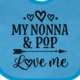 thumbnail image 4 of Inktastic Nonna and Pop Love Me Girls Baby Bib, 4 of 4