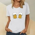 thumbnail image 3 of QLEICOM Oktoberfest T-Shirts, Summer Tops for Women Crewneck Casual Loose Blouses, Beer Mug Printed Graphic Tees Basic Blouses, Women Vintage Funny Pattern Drop Sleeves Tops White F S, 3 of 4