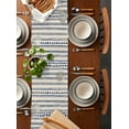 thumbnail image 2 of Ldtrchee Navy Blue Table Runner 48 Inches, Modern Geometric Abstract Art Striped Bed Runner Dresser Scarves Tabletop for Indoor Outdoor Parties/Ceremony/Banquet, 13" x 48", 2 of 8