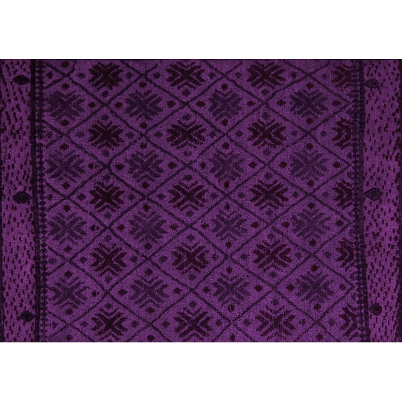 Ahgly Company Indoor Rectangle Abstract Pink Modern Area Rugs, 7' x 10'