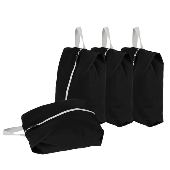 GForce 4 Pack Travel Shoe Storage Bags in Black