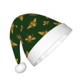 thumbnail image 2 of Fuzoiu Hohey Bee Print Santa Hat Christmas Hat for kids,Santa Hats with Pompom, Unisex Xmas Holiday Hat for Christmas New Year Festive Party Supplies, 2 of 6