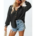 thumbnail image 3 of Blusa de mujer de manga larga elegante camisa chaqueta tops camisa de manga larga de mujer, 3 of 6