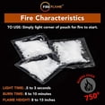 thumbnail image 3 of Fireflame Quick Instant Fire Starter - 100% Waterproof All-Purpose Indoor & Outdoor Firestarter, for Charcoal Starter, Campfire, Fireplace, BBQ - Odorless and Food Safe - 60 Pouches in Canister, 3 of 8