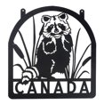 thumbnail image 1 of Metal Black Wall Decor Canada Racoon, 1 of 3