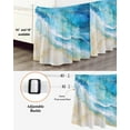 thumbnail image 3 of Abstract Waves Bed Skirt King Size 16" Drop Surrealism Spray Beach Ocean Watercolor Ruffled Wrap Around Bed Skirts Adjustable Elastic Bedskirt Dust Ruffle for King Size Bed, 3 of 7