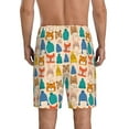 thumbnail image 5 of Cauagu Small Animals with Knit Hat Pattern Print Pajama Bottoms for Men Sleep Pajama Shorts Elastic Waistband Sleep Pajama Short Men's PJ Shorts -3X-Large, 5 of 6
