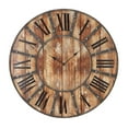 thumbnail image 6 of DecMode 24" Brown Wood Wall Clock, 6 of 8