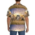 thumbnail image 5 of Xecao offers the Vintage Wildlife Protection for Men's Casual Short-sleeved Shirt, a button-up collared shirt with a pocket, perfect for beach vacations and yacht travel in the Large size., 5 of 7