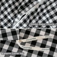 thumbnail image 4 of MooMee Gingham Duvet Cover Set Queen 100% Washed Cotton Linen Like Textured Breathable Lightweight 3-Piece (Black& White, 90"x90"), 4 of 8
