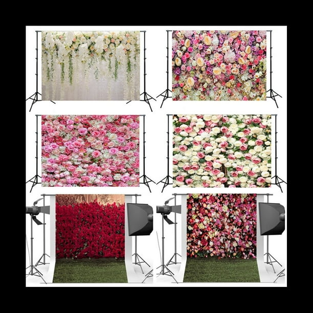 Pared de Flores Multifuncional 210X150Cm Fondo de FotografíA Rosa DecoracióN de Fiesta de Boda Fondos de FotografíA 3D, H5