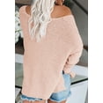 thumbnail image 4 of Sherrylily Women Off Shoulder Knit Sweaters Oversized Long Sleeve Loose Lightweight Pullover, 4 of 4