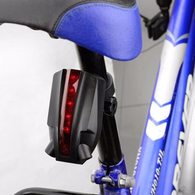 Cycling Bicycle 5 LED Back Rear Tail+Head Light Lamp Safe Flashing Warning 2 Set 