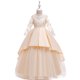thumbnail image 3 of Vestido infantil Vestido infantil grande de encaje con mangas largas y aberturas Vestido de novia Vestido de princesa, 3 of 6