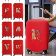 thumbnail image 2 of Housse Antipoussière pour Bagage, Protège-Tringle Réutilisable pour Lavable 18-32 Pouces, Motif Imprimé de Lettres Papillon, Accessoires de Voyage, Rouge G, 2 of 6