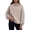 Khaki, variant on WIZUTIZ Women's Pullover Sweatshirt Stand Collar Long Sleeve Solid Color Loose Fit Casual Winter Warm Fleece Cozy Comfort Jacket Coat Layer Top