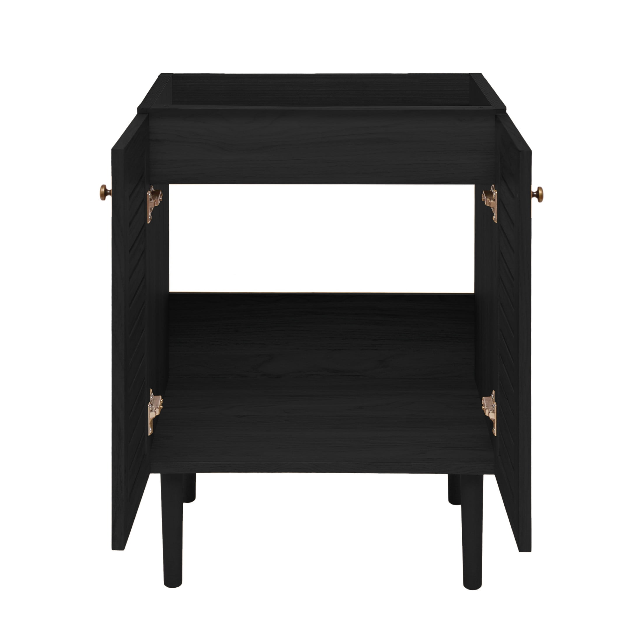 Bron 24" Freestanding Bathroom Vanity Cabinet without Top in Black Oak